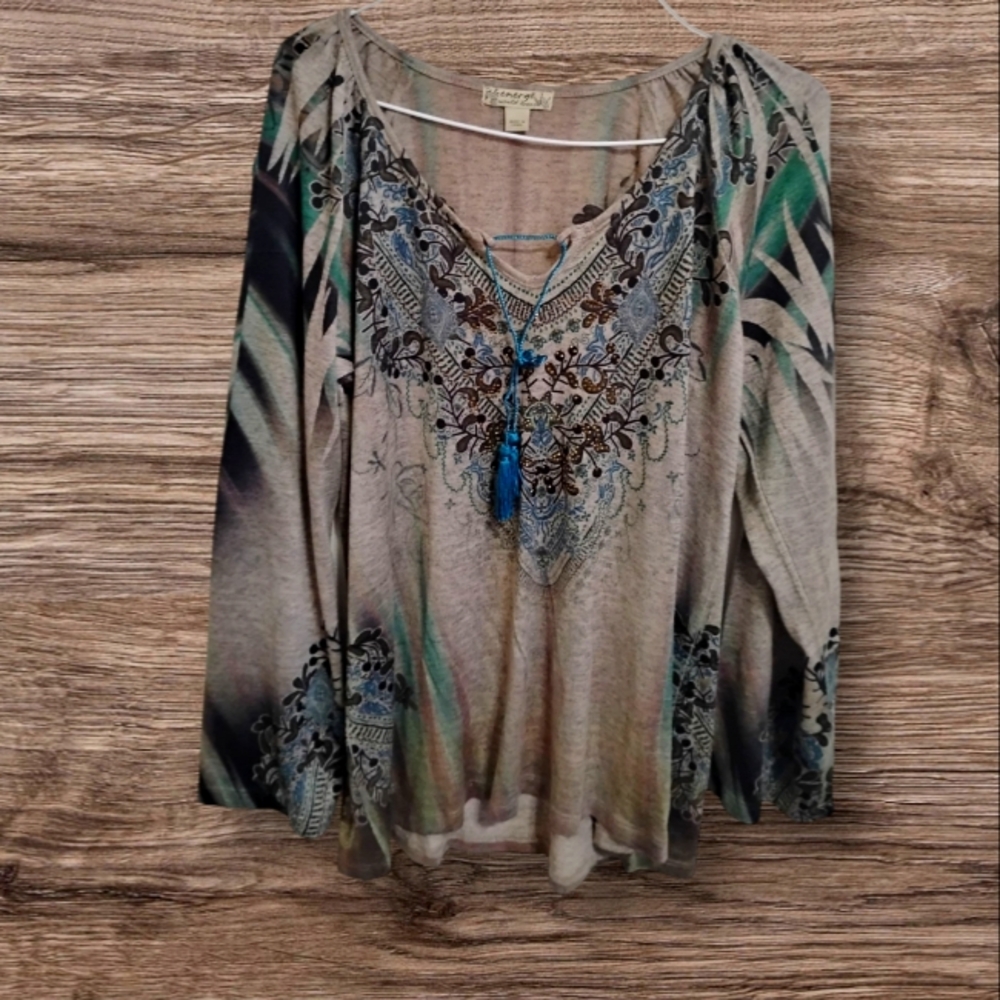 Women's Multicolor Embroidered Top